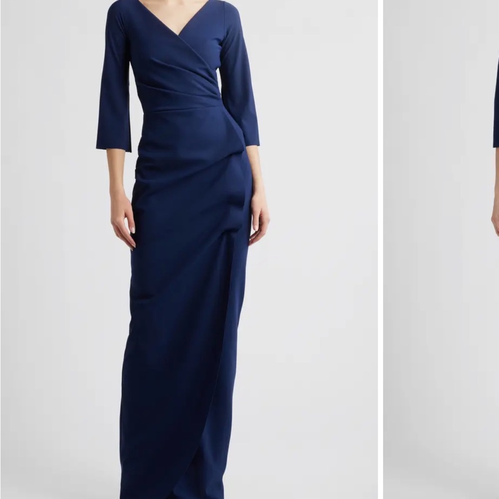 Chiara Boni La Petite Robe Zalfa Ruched Faux Wrap Dress, 16 US / 52 IT